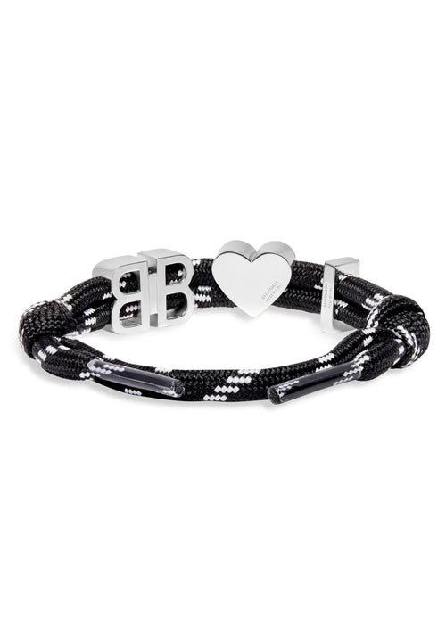 Balenciaga Heart and BB Charm Rope Bracelet - Hình 2
