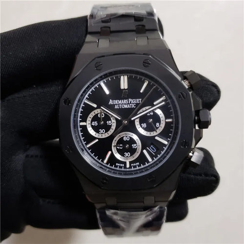 Audemars Piguet Black Steel Chronograph