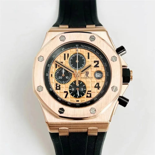 chronograph Audemars Piguet Rose Gold Black Rubber