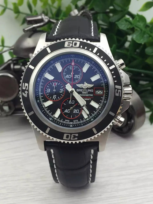 Breitling Black Dial Chronograph - Hình 2