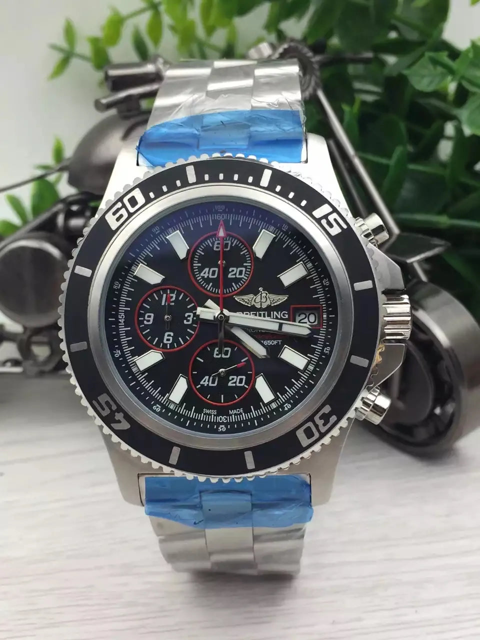 Breitling Superocean Blue Chronograph - Hình 5