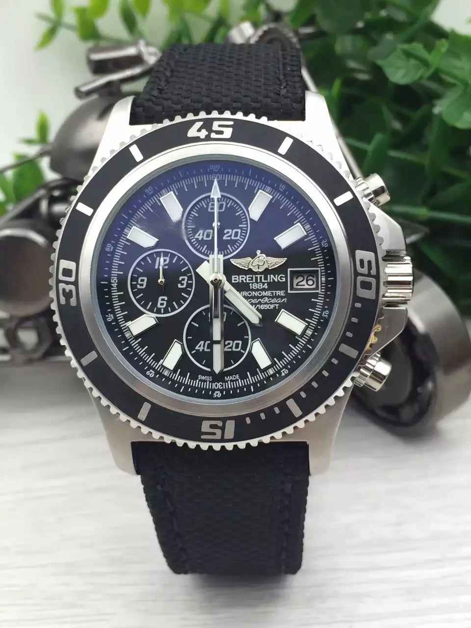Breitling Superocean Blue Chronograph - Hình 3