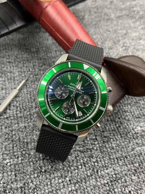 Breitling Green Rubber Strap