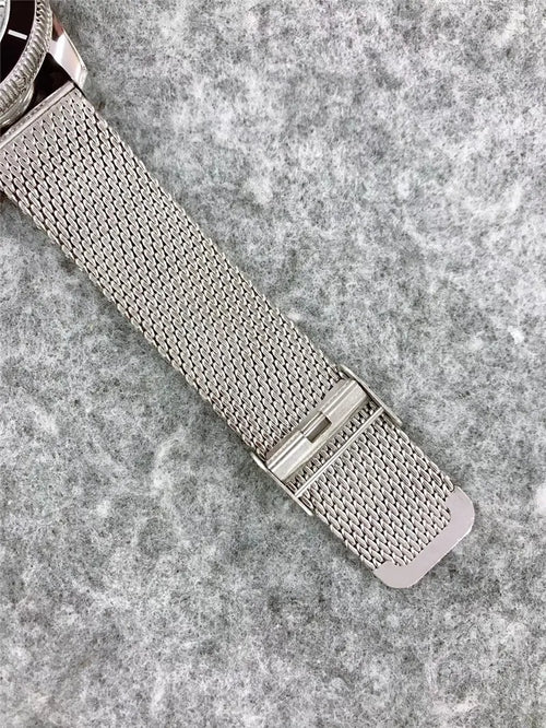 Breitling Black Dial Steel Mesh - Hình 2