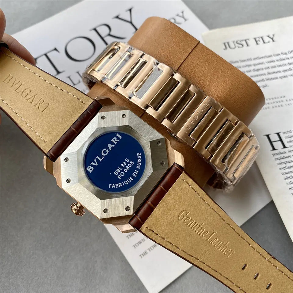 Bulgari Rose Gold Salmon Dial - Hình 5