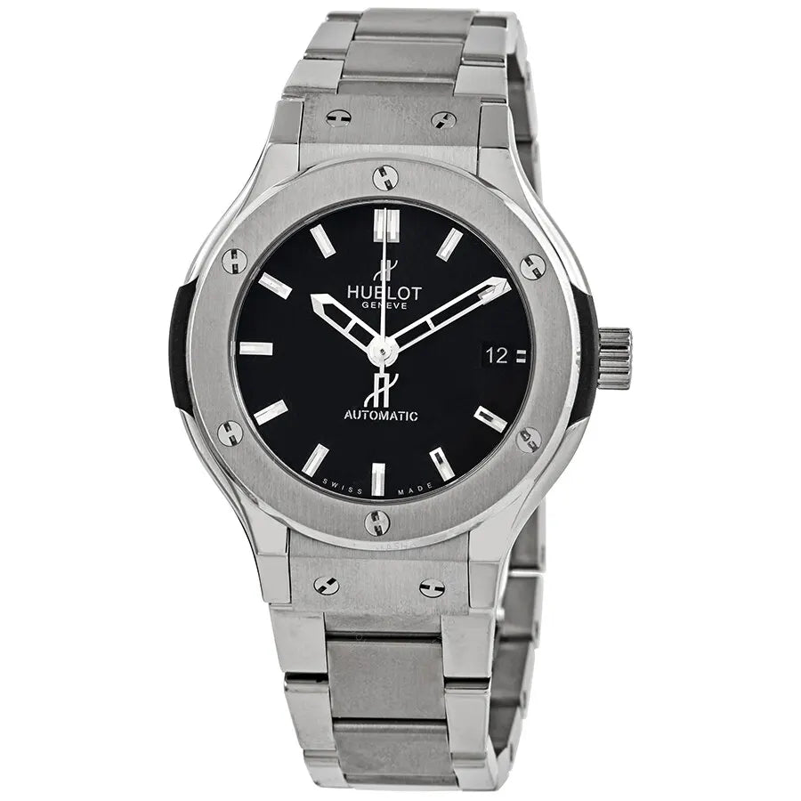 steel Hublot Classic Fusion Black Dial
