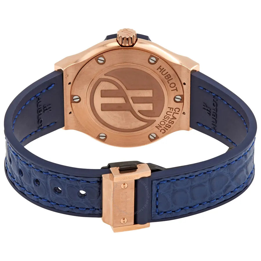 Hublot Rose Gold Blue Leather - Hình 3