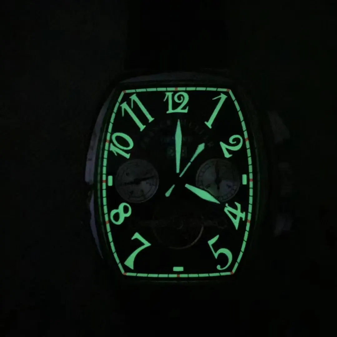 Franck Muller Black Leather Open Heart - Hình 2