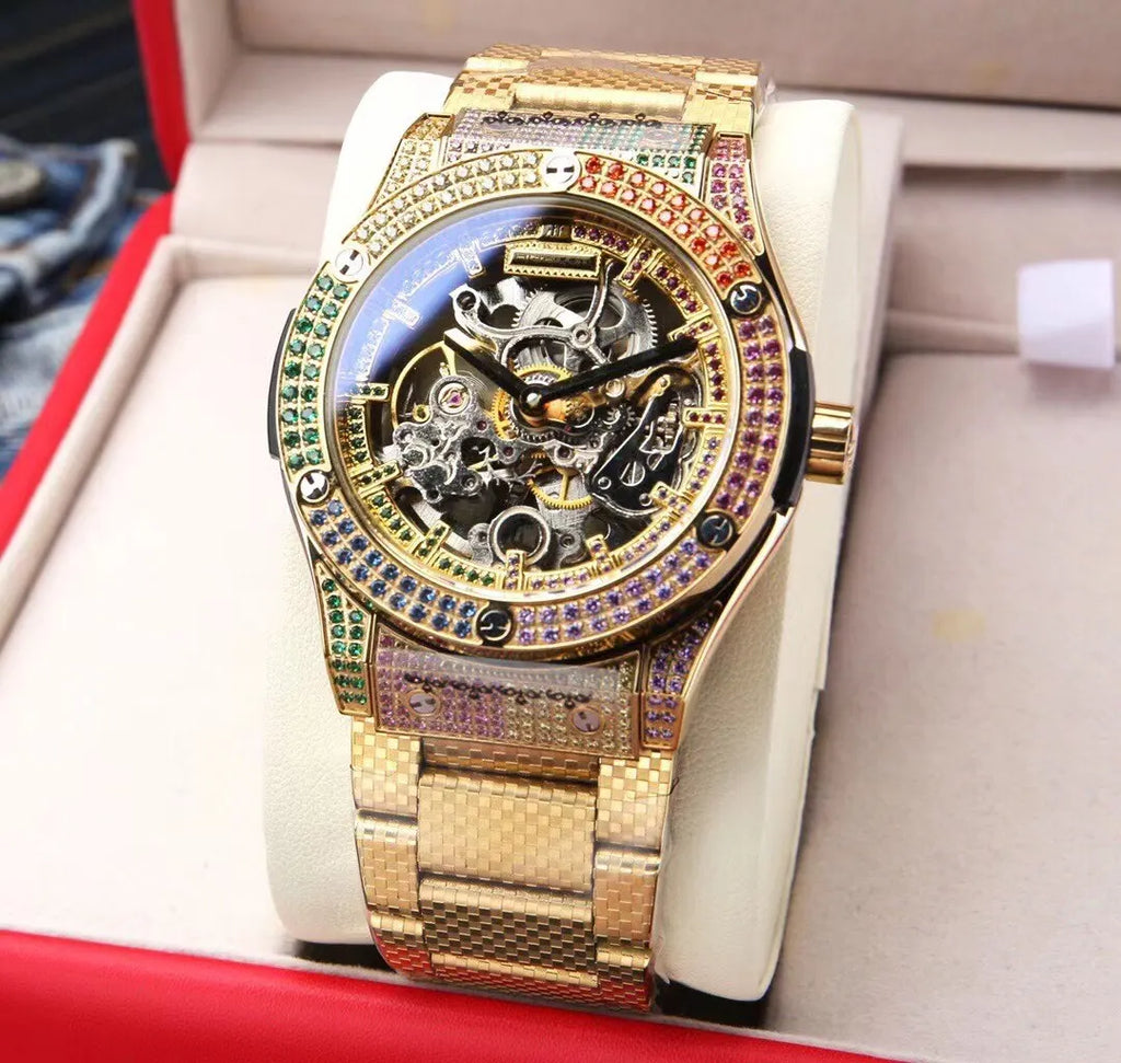 Hublot Rainbow Diamond Gold