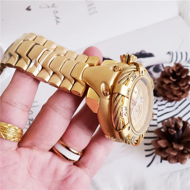 Invicta Gold Chronograph Bracelet - Hình 6