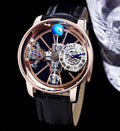 Rose Gold Blue Globe Watch