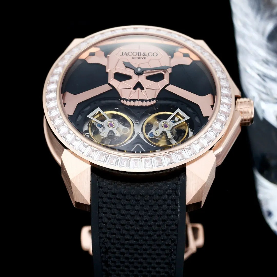 Jacob & Co Rose Gold Skull - Hình 5