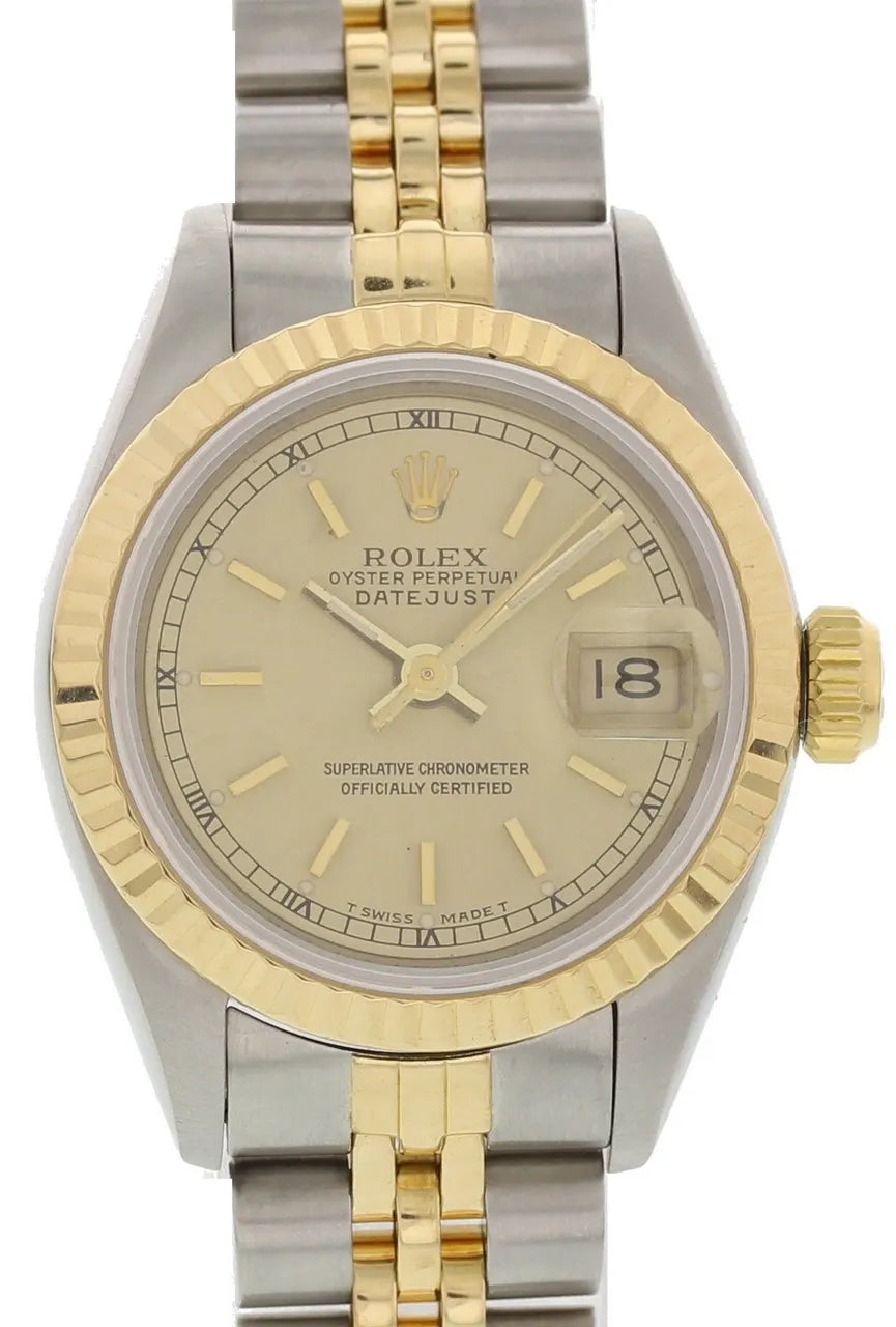two tone Rolex Datejust Champagne Dial - Hình 2