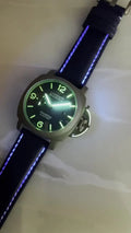 luminor Panerai Blue Titanium Watch