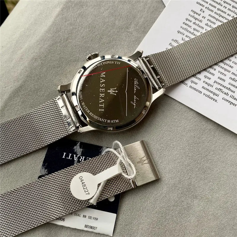 Maserati Silver Dial Mesh - Hình 2