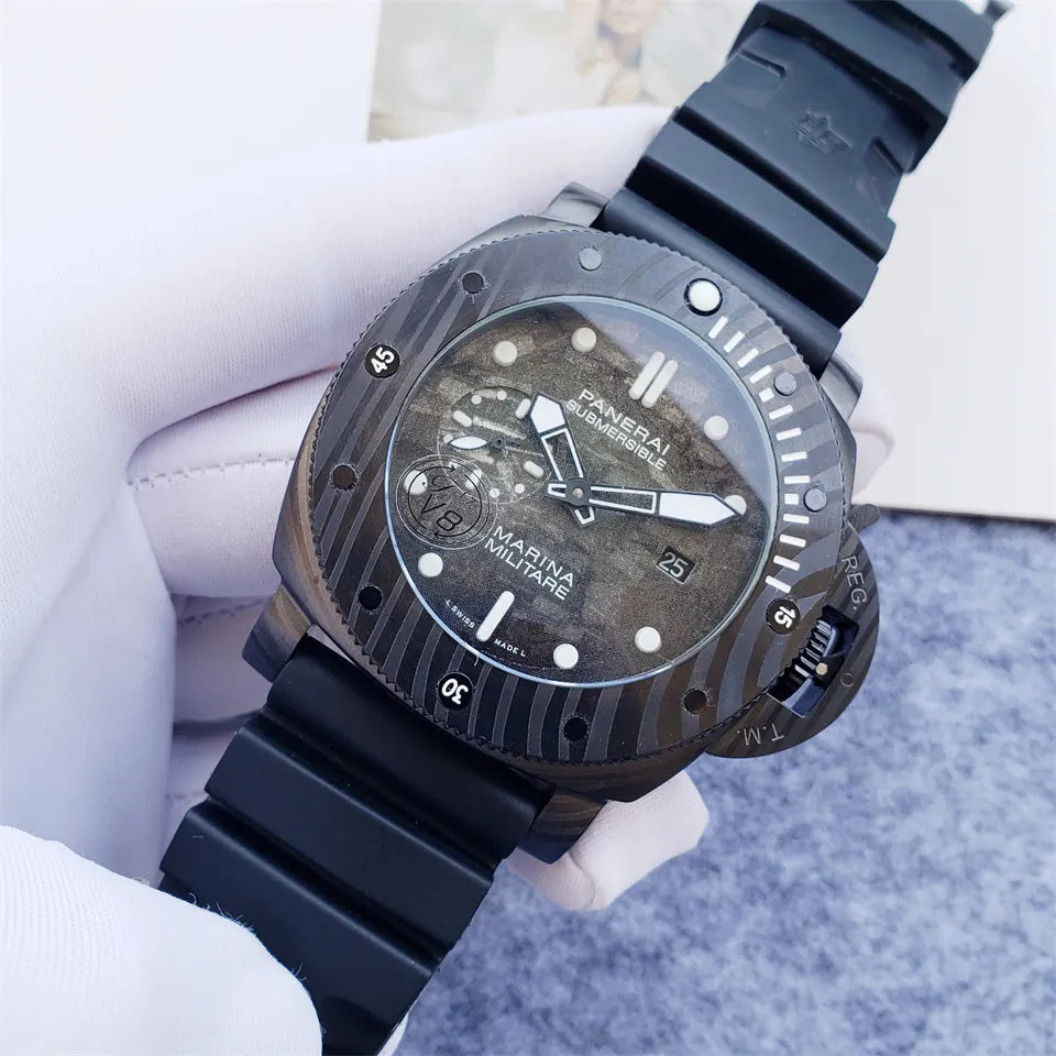 Panerai Carbon Black Rubber - Hình 4