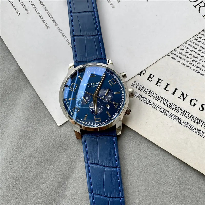 Montblanc Blue Alligator Watch