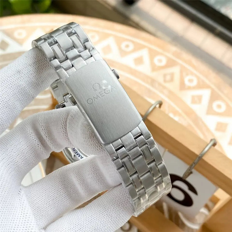 Omega Green Chronograph Steel - Hình 3