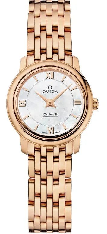 de Omega Rose Gold Pearl Dial