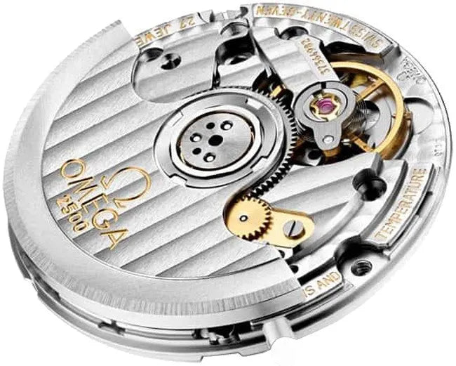 Omega Rose Gold Brown Leather de ville - Hình 3