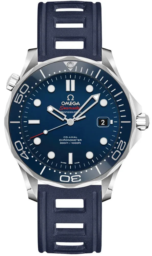 seamaster Omega Blue Rubber Watch