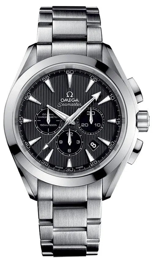 seamaster Omega Black Chronograph Steel