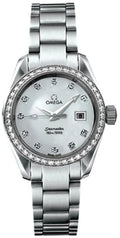 Omega Silver Dial Diamond Bezel