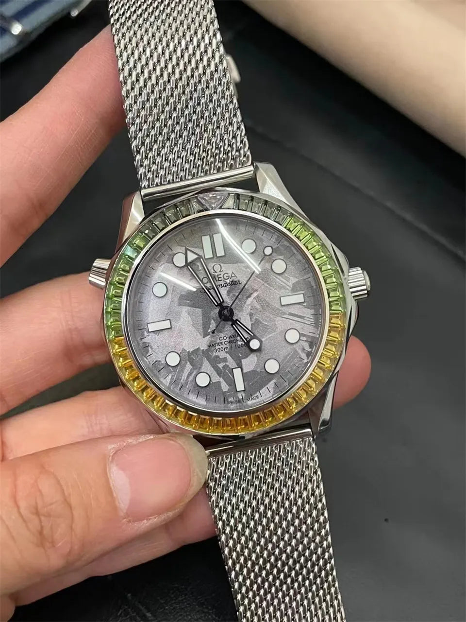 Omega Meteorite Rainbow Bezel - Hình 2