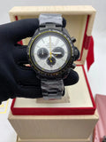 Omega Black Steel White Dial