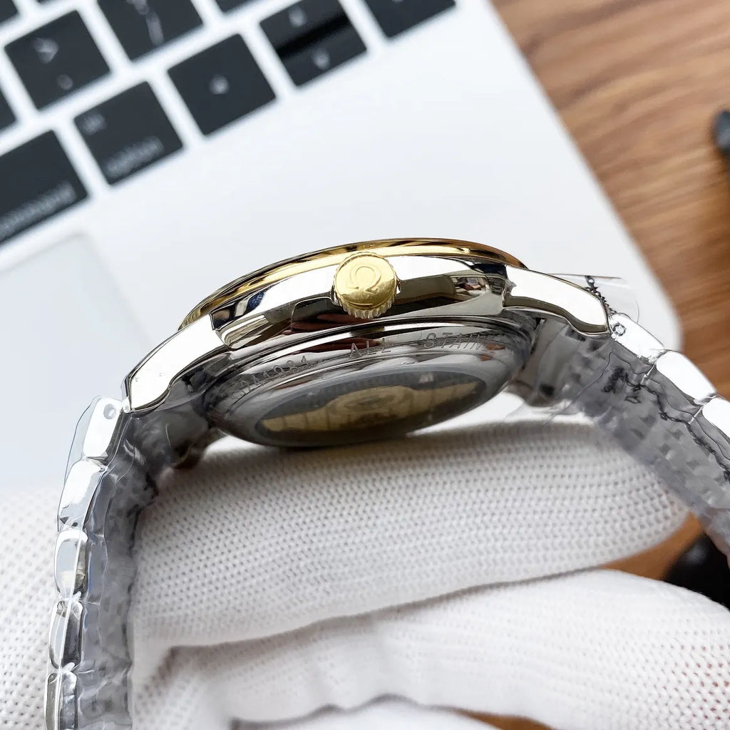 steel Omega De Ville Gold Dial - Hình 4