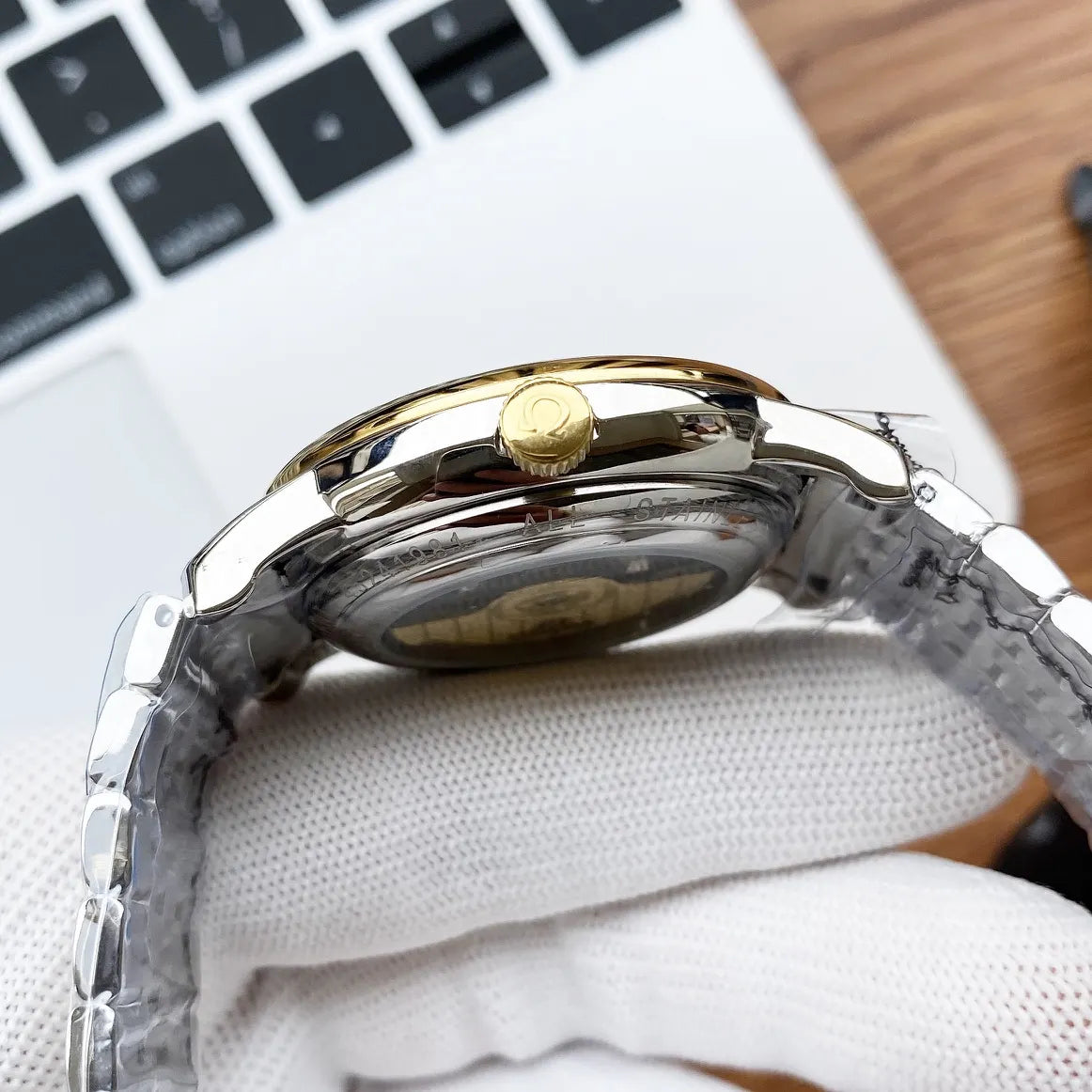 steel Omega De Ville Gold Dial - Hình 4