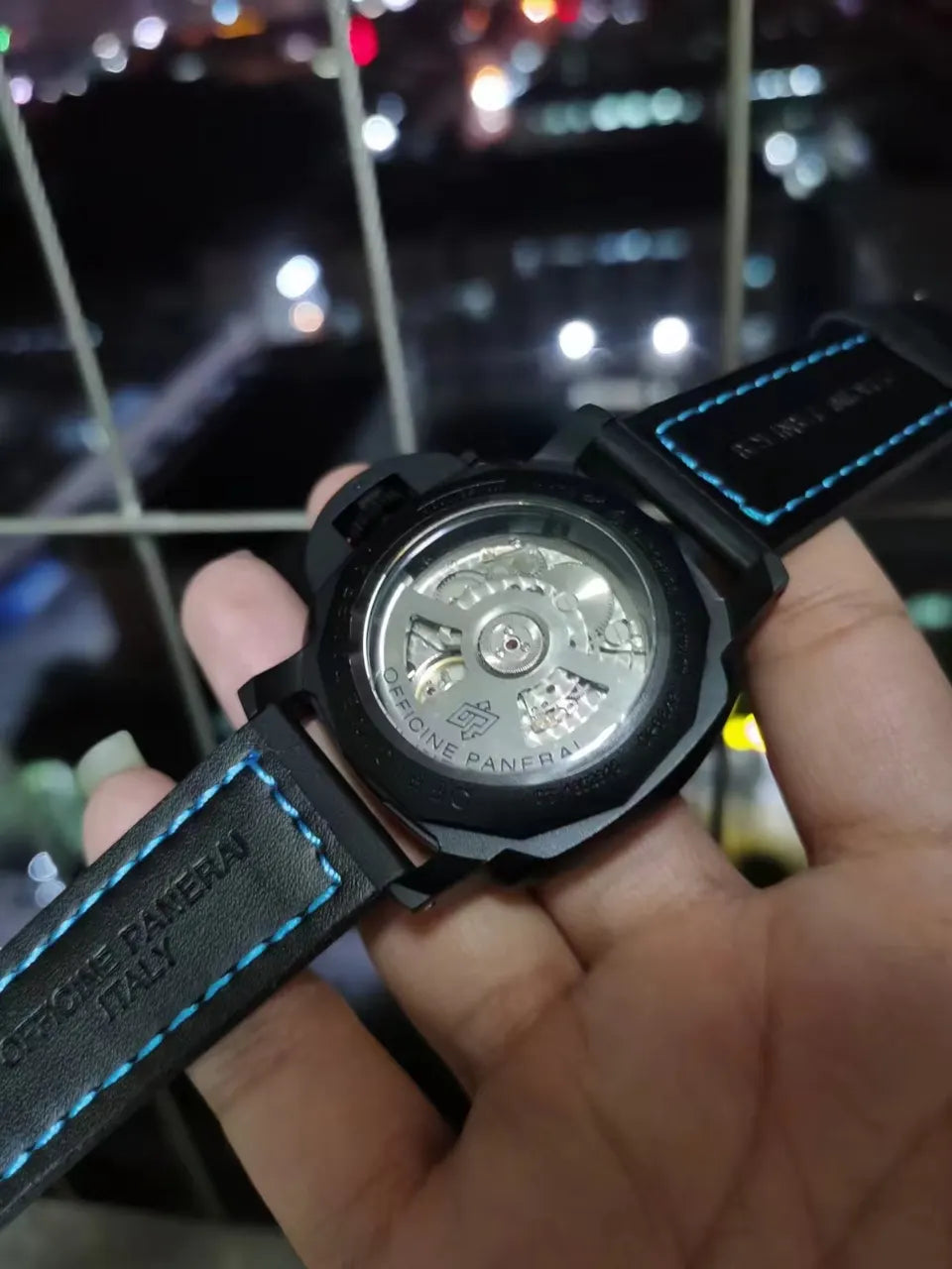 blue Panerai Luminor GMT Black - Hình 2