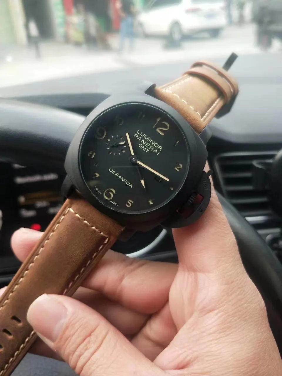 Panerai Ceramica GMT Leather Strap - Hình 2