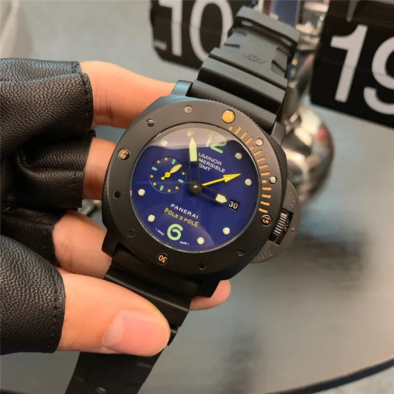 Panerai Blue Dial Black Rubber - Hình 7