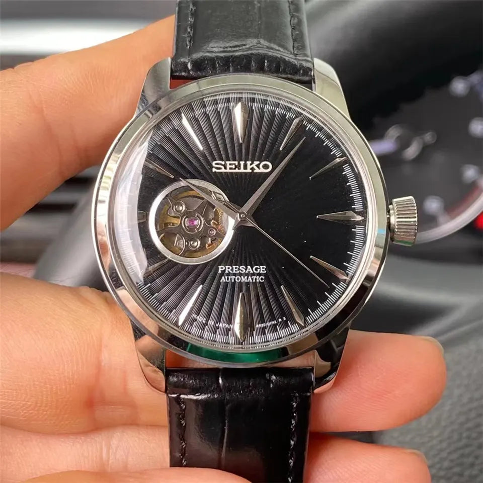 presage Seiko Black Dial Watch