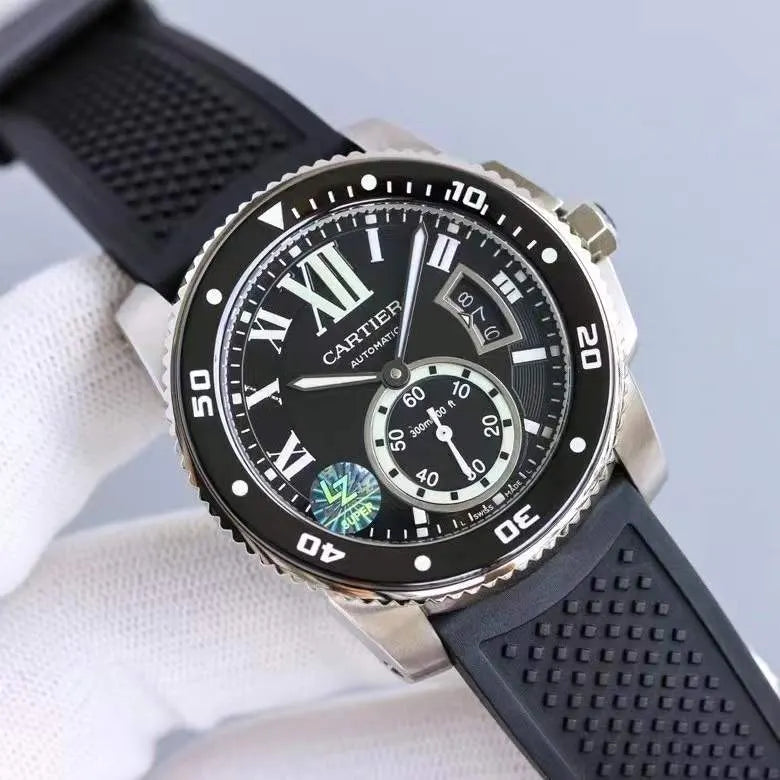 Cartier Black Rubber Dive Watch