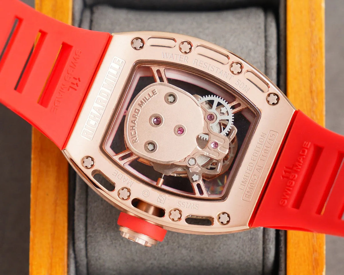 red Richard Mille Skull Watch - Hình 3