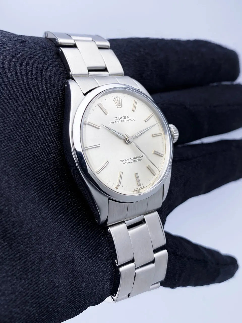 oyster Rolex Silver Dial Stainless - Hình 3