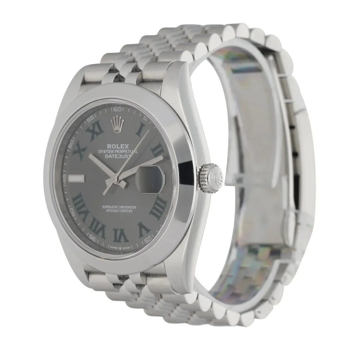 Rolex Slate Green Roman datejust - Hình 2