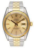 two Rolex Datejust Silver Stick Dial