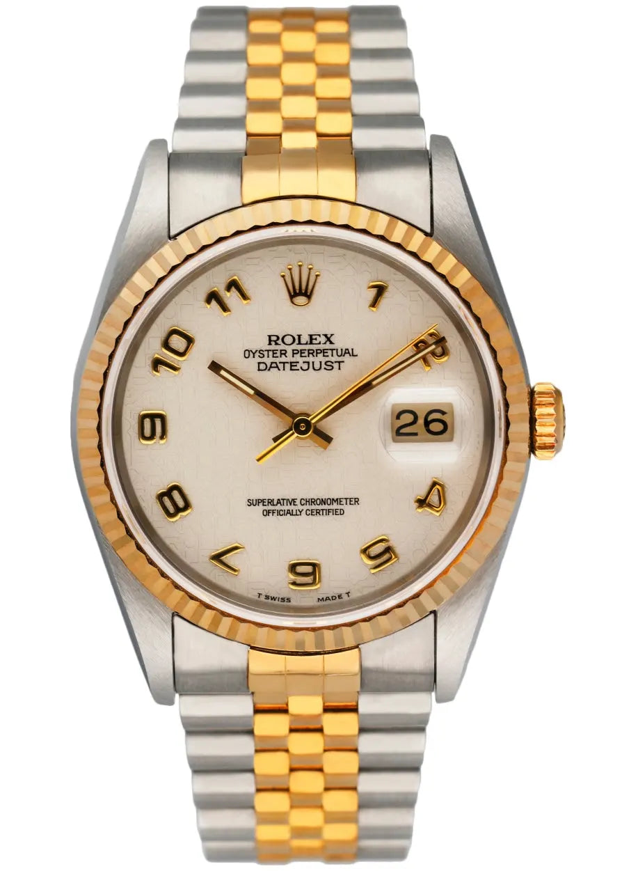 Rolex Silver Arabic Datejust