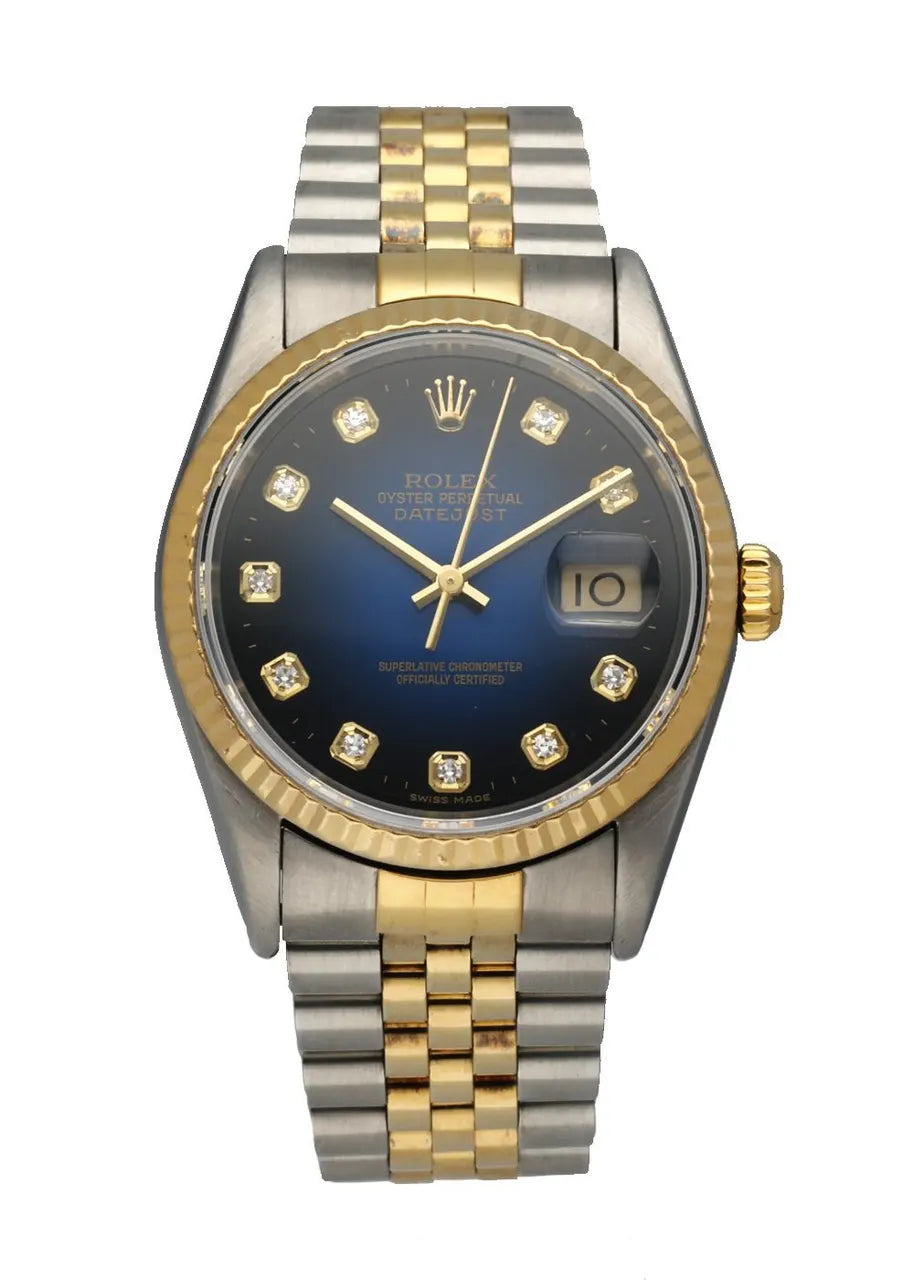 datejust Rolex Blue Diamond Two-Tone