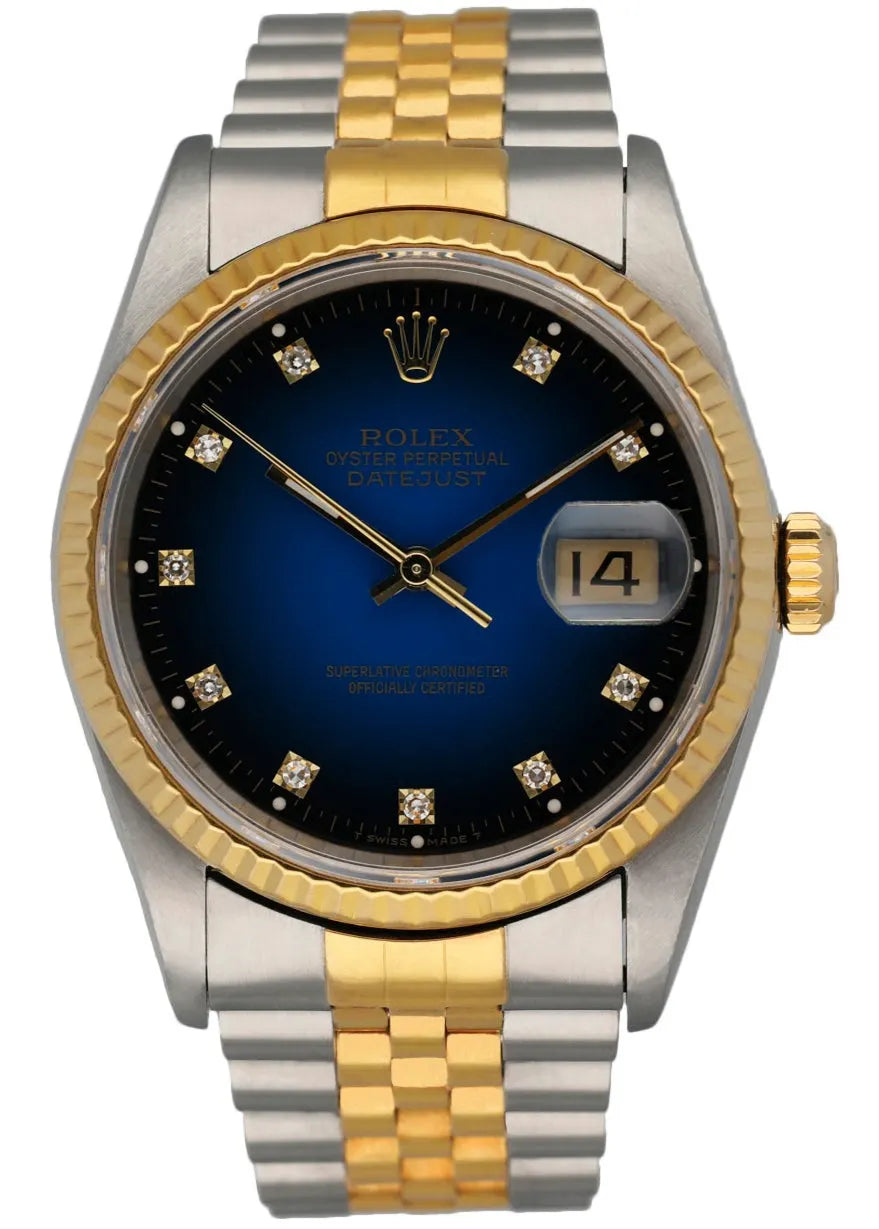 Rolex Blue Diamond Dial Two-Tone