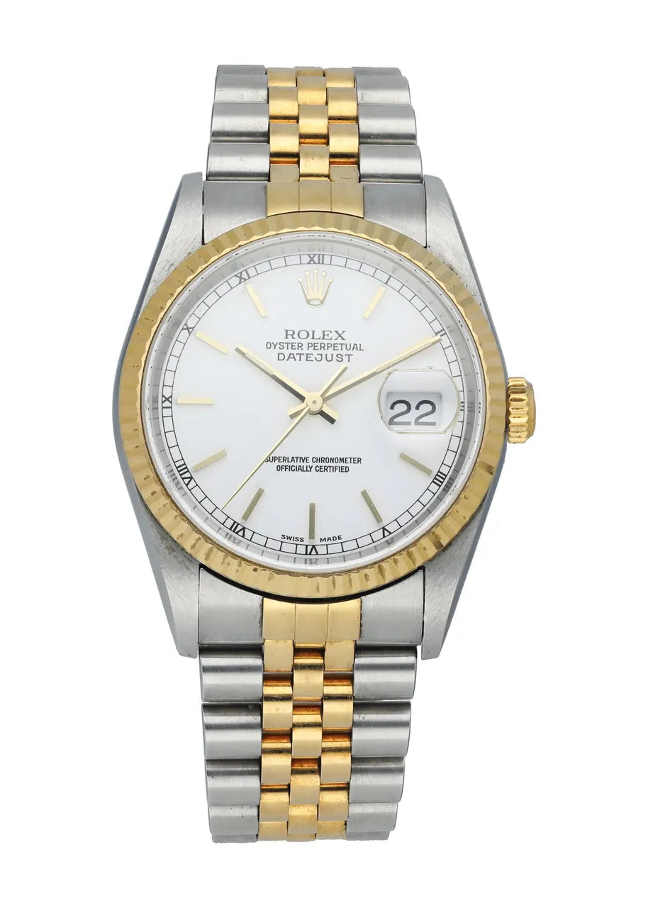 steel Rolex Datejust White Dial Two-Tone - Hình 5