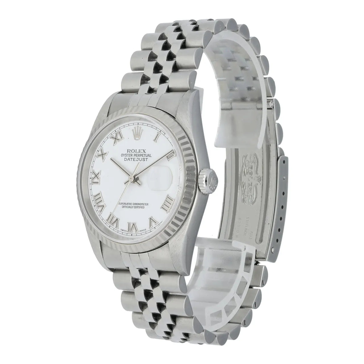 Rolex Datejust White Roman Dial stainless steel - Hình 6