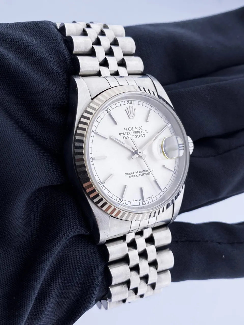Rolex Datejust Silver Jubilee dial stainless - Hình 3