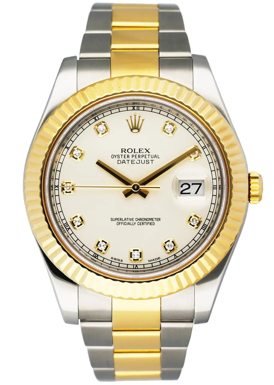 datejust Rolex Two-Tone Silver Diamond