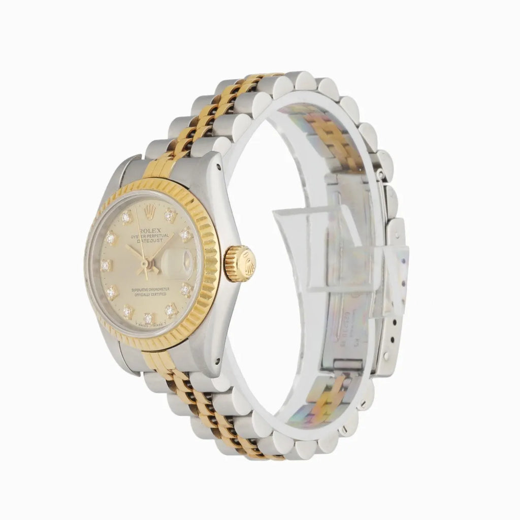 Rolex Two-Tone Diamond Champagne Ladies - Hình 2