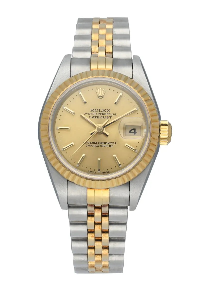 gold Rolex Two-Tone Champagne Datejust