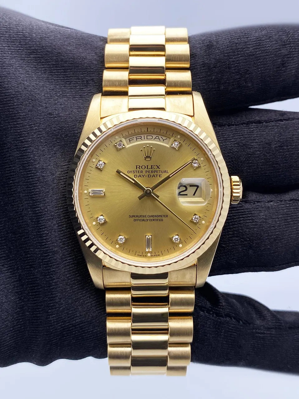 Rolex Gold Diamond Pave Dial